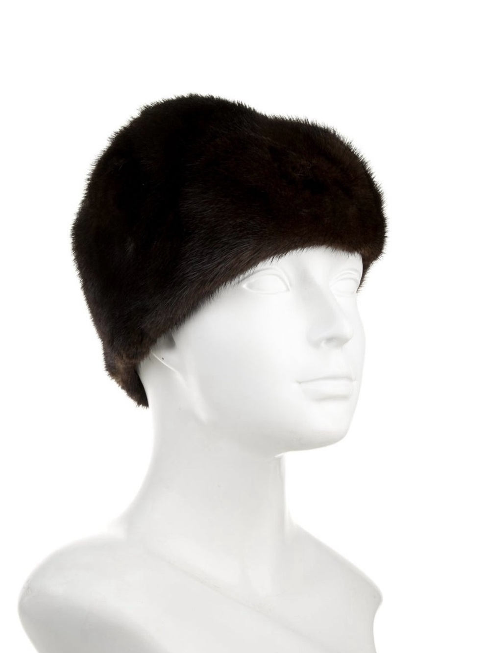Vintage Real Fur Dark Brown Women's Hat